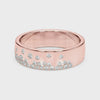 5.5mm scattered diamond wedding band in rose gold – video